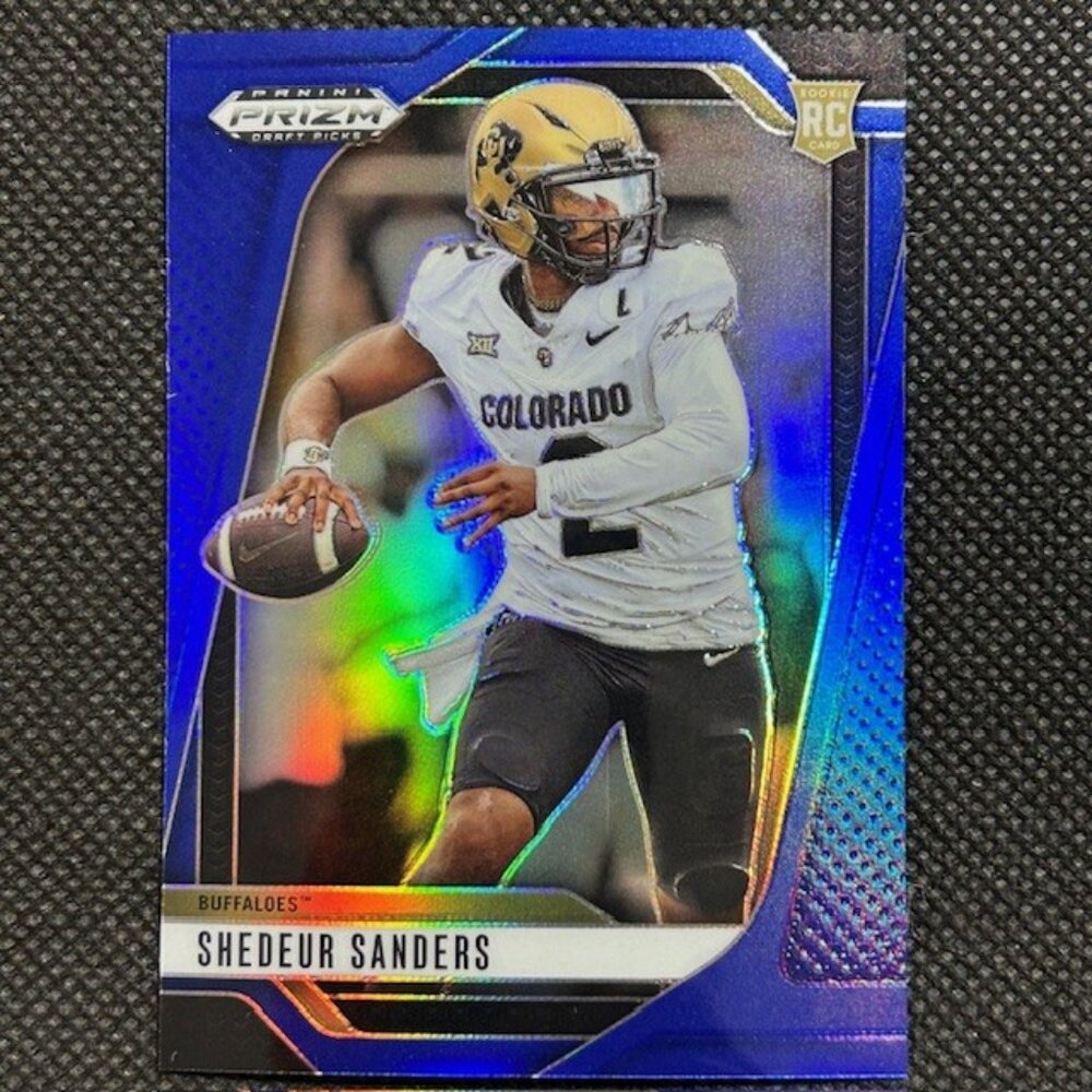 2025 Prizm Draft Picks Shedeur Sanders RC Rookie Blue #/249 SP Browns Buffaloes